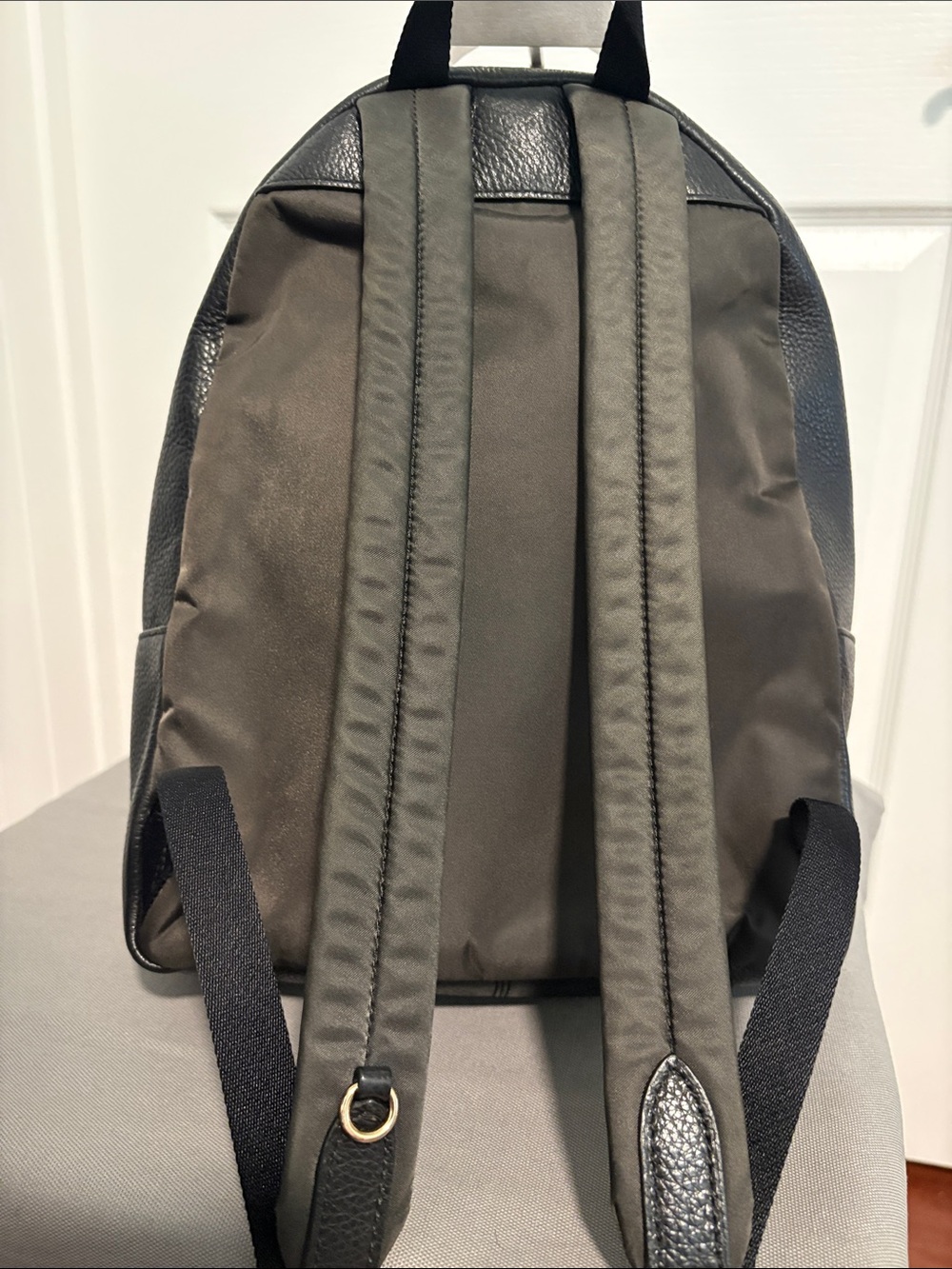 COACH Black Pebbled Leather Medium Sz Backpack - Picture 6 of 10